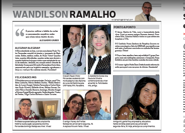 COLUNA WANDILSON RAMALHO-JORNAL DE FATO