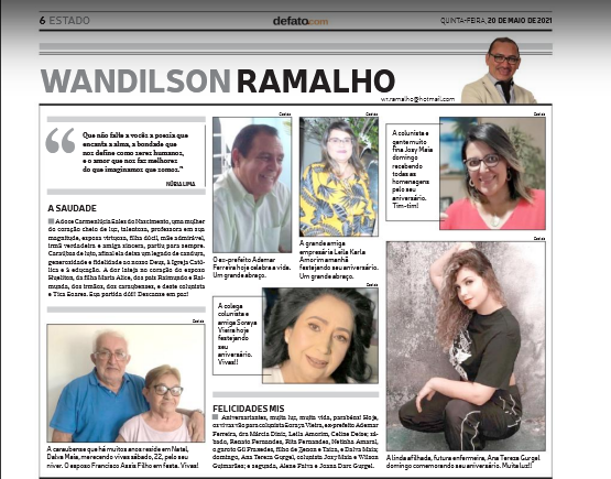 COLUNA WANDILSON RAMALHO-JORNAL DE FATO .