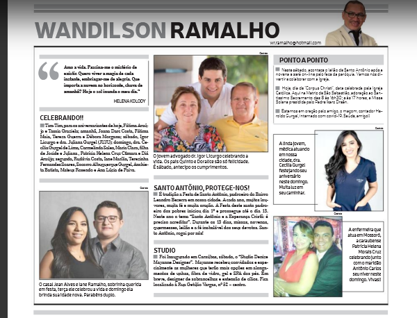 COLUNA DE WANDILSON RAMALHO-JORNAL DE FATO ..