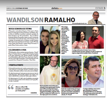 EIS A COLUNA DE WANDILSON RAMALHO-JORNAL DE FATO