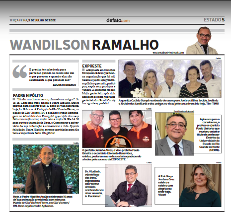 COLUNA DE WANDILSON RAMALHO-JORNAL DE FATO..