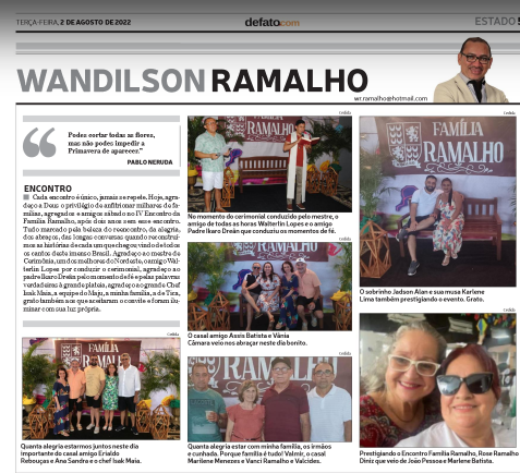 COLUNA WANDILSON RAMALHO-JORNAL DE FATO